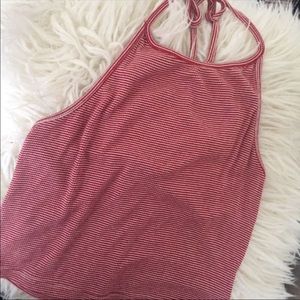 Striped halter top